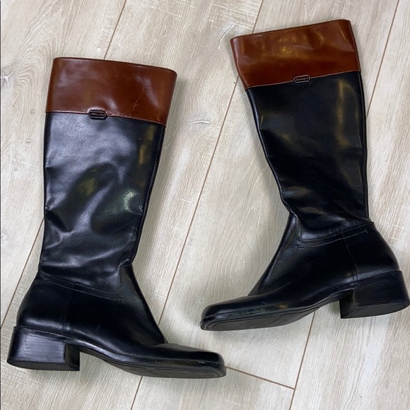 Enzo Angiolini Shoes - Enzo Angiolini I Black Leather Riding Boots Size 8